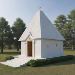 An AI-generated image of the Haikal, designed as a simple house for the worship of God