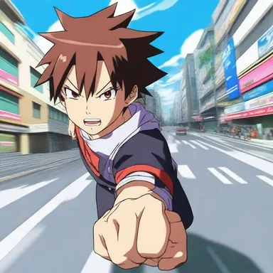The protagonist in the anime series had the power to move at incredible speeds and could hurry to any location within seconds.