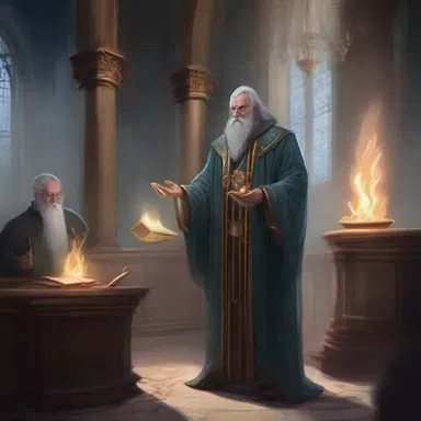 In the magical realm of Elondor, the court of justice is presided over by the High Enchanter, who has the power to settle disputes among the mystical beings.