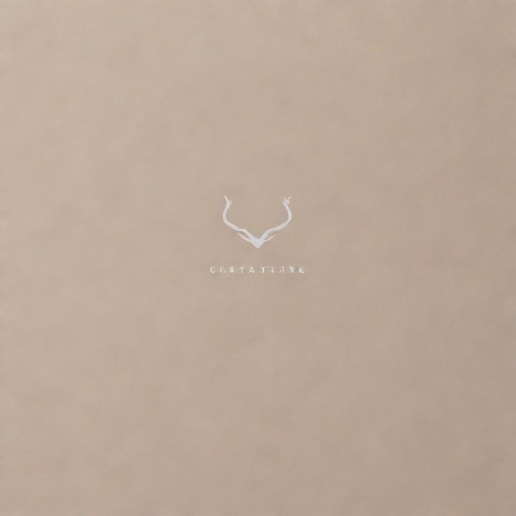 Logo for a simple clothing brand, characterized by minimalistic, clean lines and a neutral color palette