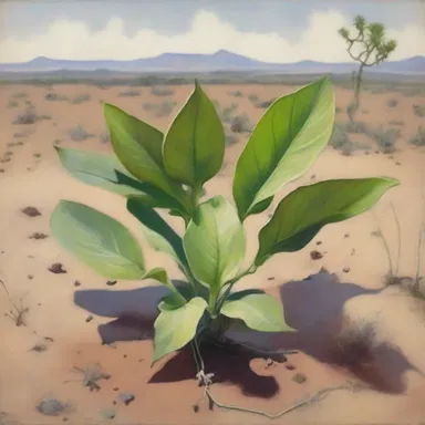 The painter beautifully depicted a procumbent plant in her landscape artwork, showing its stems gracefully trailing along the ground.