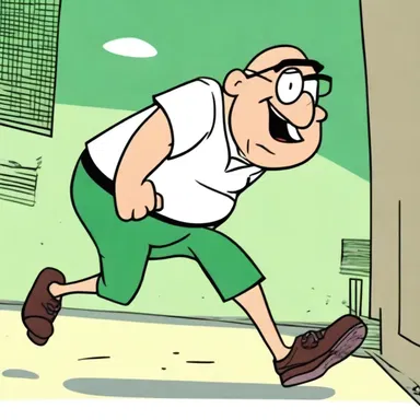 In the cartoon, the procumbent character was always seen dragging his stems across the screen, adding a unique comedic effect.