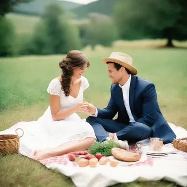 The couple enjoyed a romantic picnic in the meadow surrounded by procumbent plants, enhancing the intimate atmosphere.