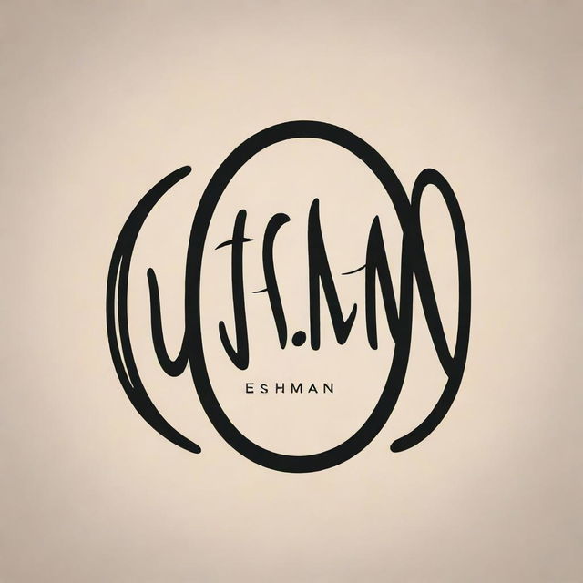 Design a striking, stylish typographic image for the name 'Usman Hamdad', combining modern and classic font styles.