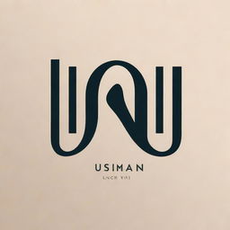 Create a stylish and unique design for the name 'Usman', incorporating modern typography and creative elements.