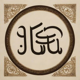 Calligraphic representation of the Arabic text 'عثمان'