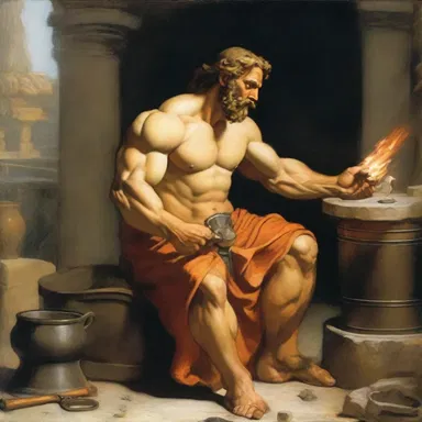 In Greek mythology, Hephaestus, the god of blacksmithing, was known for his conscientiousness in crafting intricate and precise weapons.