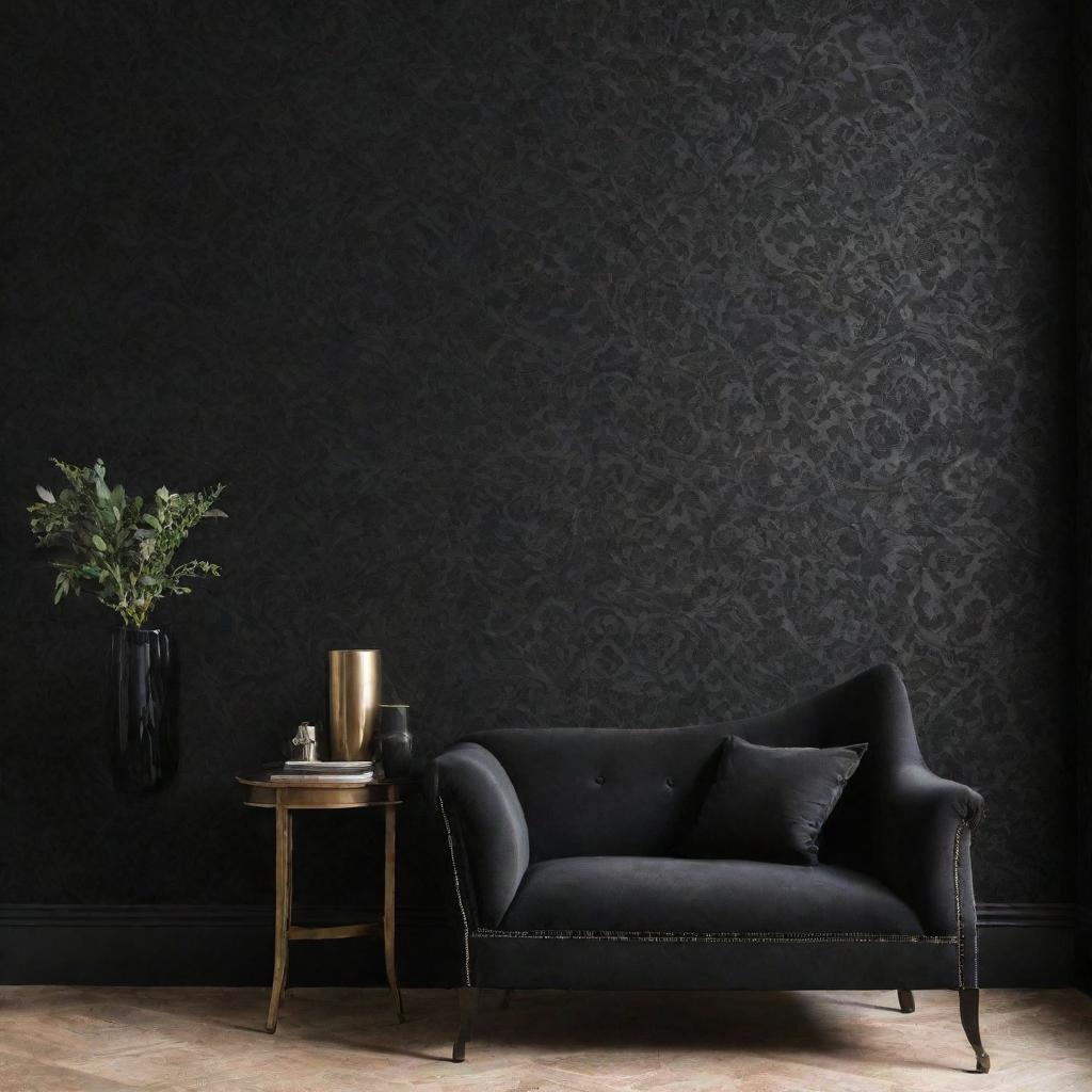 Elegant and sophisticated black wallpaper showcasing its rich history in design and its versatile applications in modern interior design.