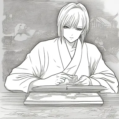 The main character in the anime series was a talented artist who specialized in creating intricate copperplate engravings.