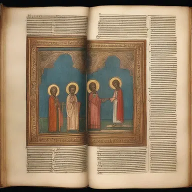 The religious manuscript was beautifully adorned with copperplate engravings depicting scenes from sacred texts.