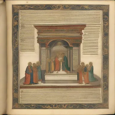The religious manuscript was beautifully adorned with copperplate engravings depicting scenes from sacred texts.