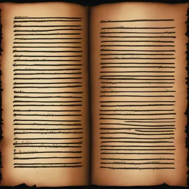 The ancient prophecy, written in beautiful copperplate script on a weathered scroll, predicted the rise of a chosen hero in the fantasy world.