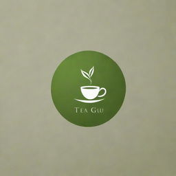 Design a sleek and elegant logo for a tea company named 'Gju'. Incorporate the elements of tea leaves and a relaxing tea-time ambiance.