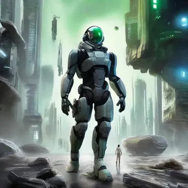 In the science fiction novel, the protagonist uses advanced technology for the furtherance of his mission to save the planet.