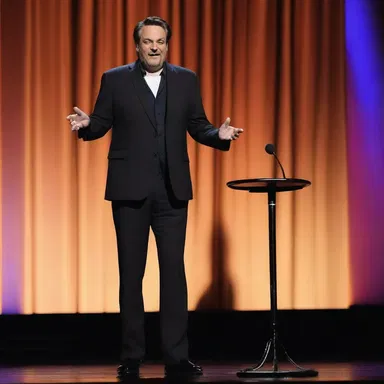 The comedian used a lighthearted joke about the furtherance of a silly task to make the audience laugh.
