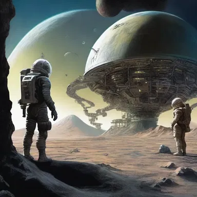 In the science fiction novel, advanced technology was developed for the furtherance of space exploration and colonization.