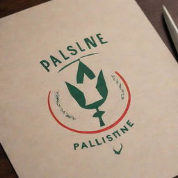 Design a warm and inviting logo for a restaurant named 'Palestine'. Incorporate elements of Palestinian cuisine and cultural symbols.