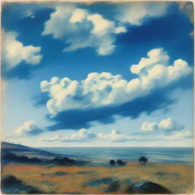 The poet used vivid imagery to describe the blueness of the sky in her literary work.