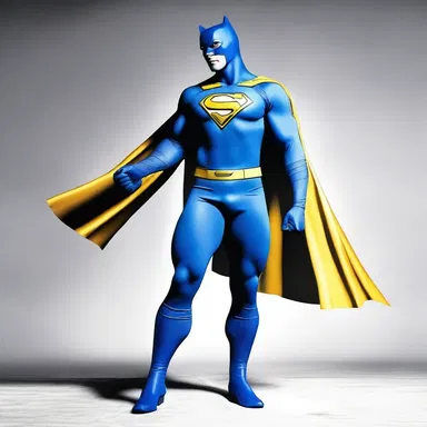 The superhero's costume was vibrant with blueness, representing truth and justice.