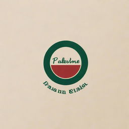 Conceptualize a warm and inviting logo for a restaurant named 'Palestine'. Incorporate traditional Palestinian food elements and cultural representations.