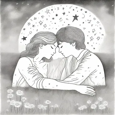 The two lovers lay on the grass, their geotropism bringing them together as they gazed up at the stars.