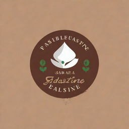 Design an inviting logo for an Arabian food restaurant named 'Palestine'. Incorporate elements of traditional Arabian cuisine, cooking utensils, and rich cultural motifs.