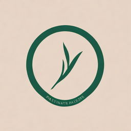 Create an uplifting and serene logo for a beauty care brand named 'Palestine'. Incorporate elements of skincare products, natural ingredients, and a sense of comfort and well-being.