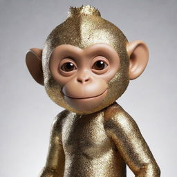 A monkey character with a unique shimmering metallic skin texture.