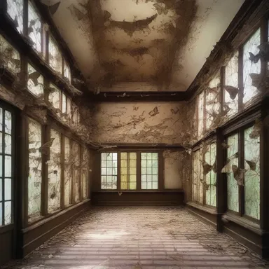 The abandoned lepidoptery museum was rumored to be haunted by the spirits of cursed butterflies, causing fear and terror among the locals.