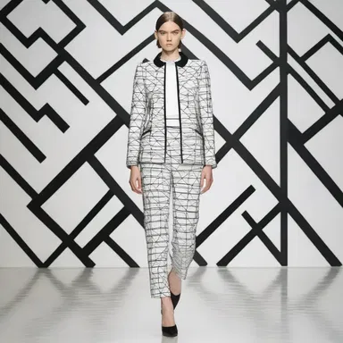 The fashion designer incorporated a unique geometric pattern inspired by the gable wall into their latest collection.