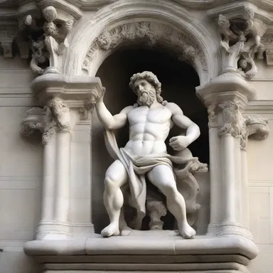 During the Renaissance period, elaborate sculptures were often placed on the gable walls of palaces and churches.
