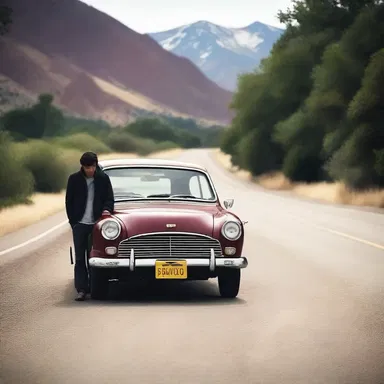 The protagonist embarked on a long journey and calculated the mileage of his car as he drove across the country.