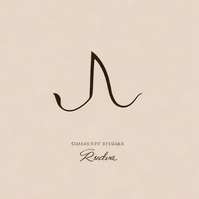 An elegant, professional signature for the name 'Rudra'. The signature should be sleek, flowing, and sophisticated.