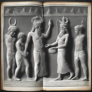 The religious text described a frictional encounter between the gods and mortals.