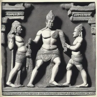 The religious text described a frictional encounter between the gods and mortals.