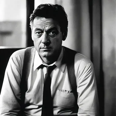 The film director captured the rigidity of the main character by portraying him as an uptight and inflexible person.