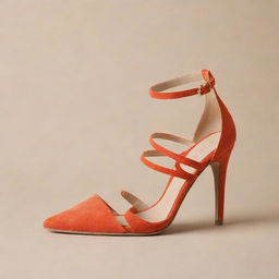 An elegant sandal placed on a backdrop that radiates beauty. Use a mix of bright and earthy colors for contrast.