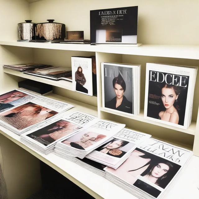 The lending library has a collection of glamorous fashion magazines for those interested in the latest trends.