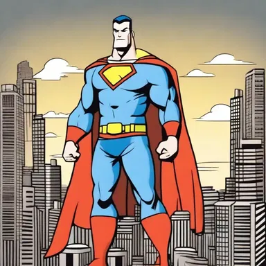 The superhero in the cartoon series is a redeemer who saves the city from villains in each episode.