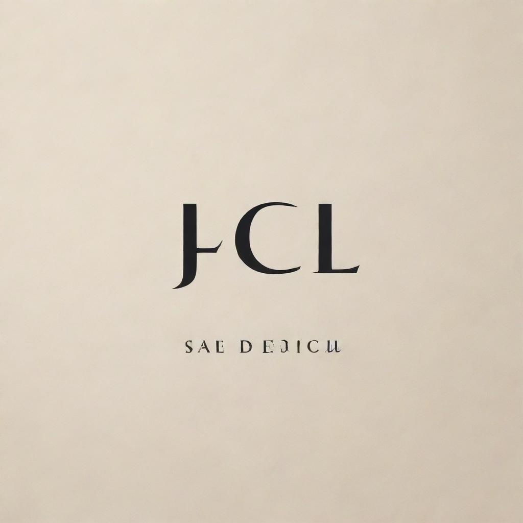 Logo for JCL, a fashion brand, depicted with a threaded needle passing through the letters, symbolizing craftsmanship and design