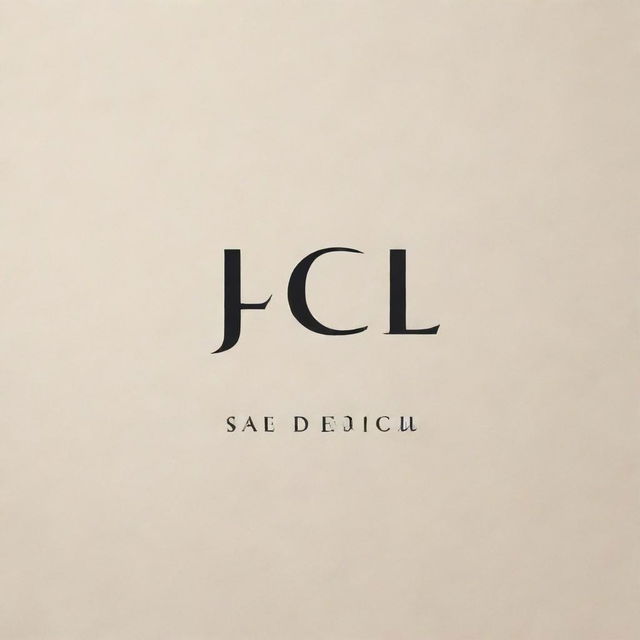 Logo for JCL, a fashion brand, depicted with a threaded needle passing through the letters, symbolizing craftsmanship and design