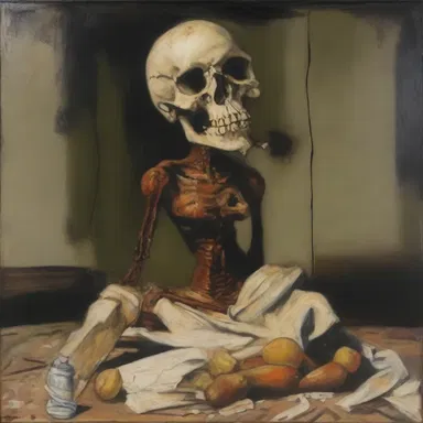The artist's painting portrayed the destructive consequences of power hunger and its impact on society.