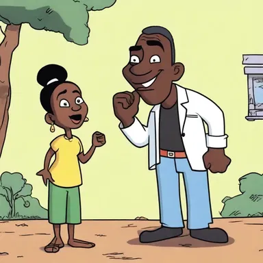 In a controversial cartoon, the antagonist character uses the term 'kaffir' to insult and belittle the protagonist, who happens to be a Black African.