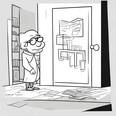 In the cartoon, the character had an epiphany and cognized the solution to the mystery.