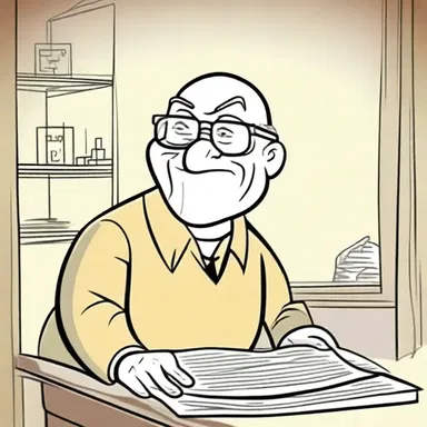 In the cartoon, the character had an epiphany and cognized the solution to the mystery.