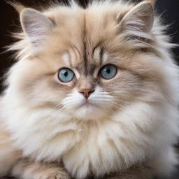 An adorable, fluffy creature with bright, expressive eyes and soft, inviting fur.