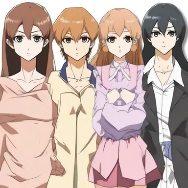 In the anime series, most of the characters are portrayed as unisexual beings, lacking defining characteristics of either male or female.