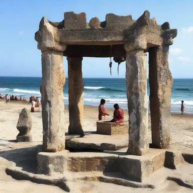 Many religious rituals and ceremonies take place at the neritic sites along the coast.