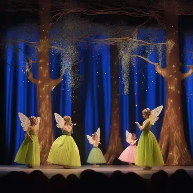 As the curtains opened, the audience was transported to a magical forest scene, complete with mystical creatures and shimmering fairy lights.