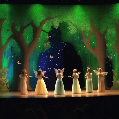 As the curtains opened, the audience was transported to a magical forest scene, complete with mystical creatures and shimmering fairy lights.